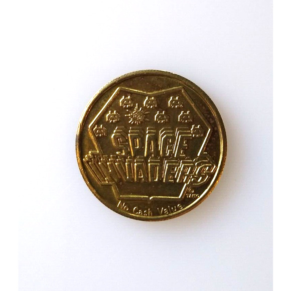 Space Invaders Video Arcade Game Token 1982 Worlds Fair Expo Original Retro - Picture 7 of 9